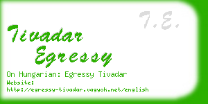 tivadar egressy business card